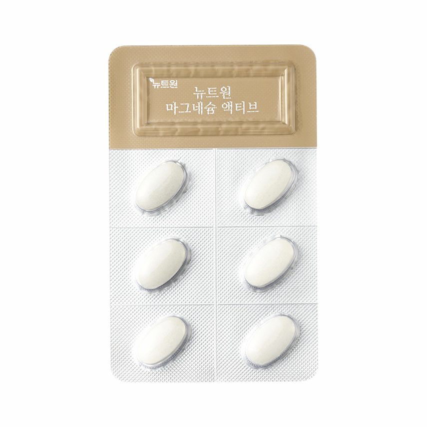 뉴트원 마그네슘 액티브 350mg 약사개발 성인 임산부 청소년 영양제 30정, 4개
